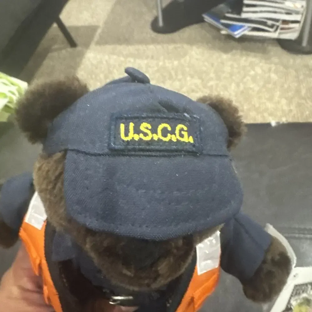 Bear Forces Of America US Coast Guard Teddy Bear Vintage Plush With Tags 10”